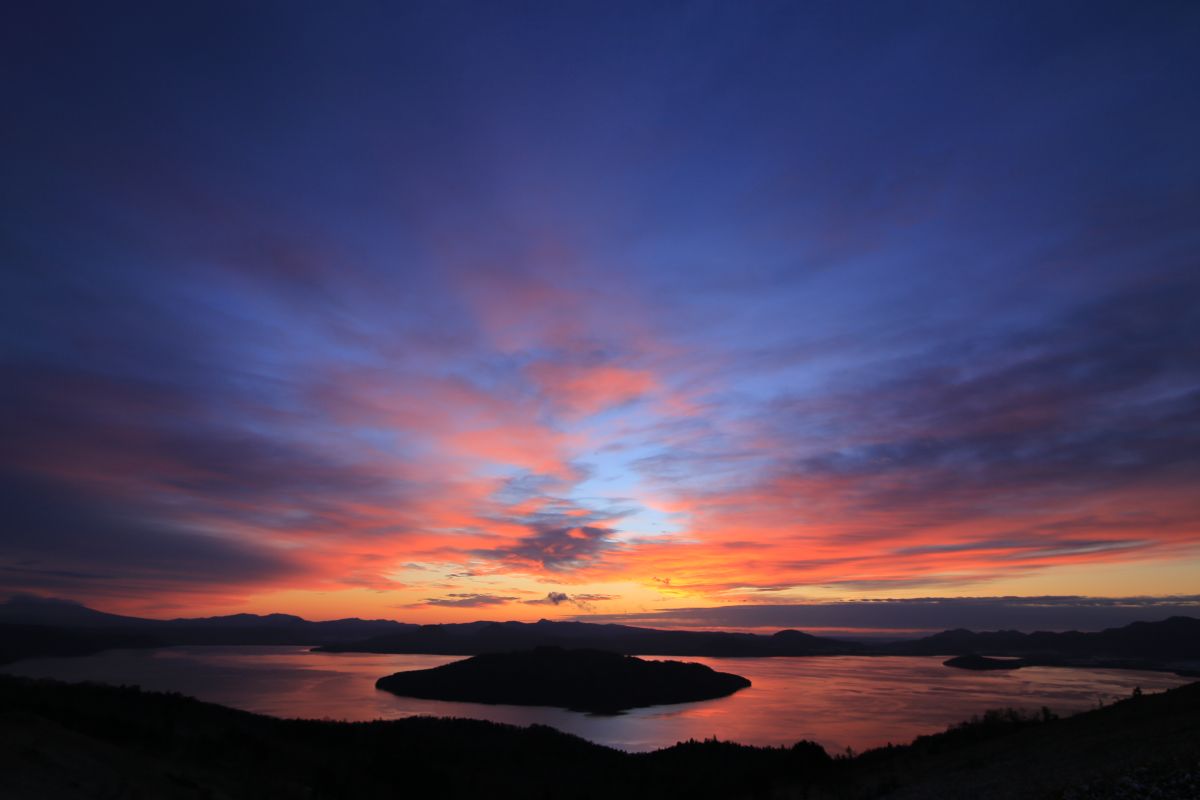 美幌峠-冬の朝焼け-